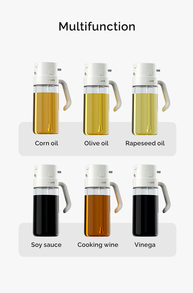 P&M Essentials+ 16oz 2 in 1 Olive Oil Dispenser for Kitchen - Available in Black, Green, and White