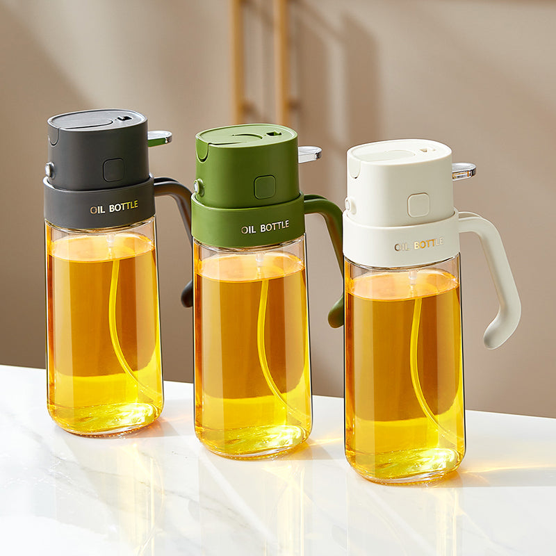 P&M Essentials+ 16oz 2 in 1 Olive Oil Dispenser for Kitchen - Available in Black, Green, and White