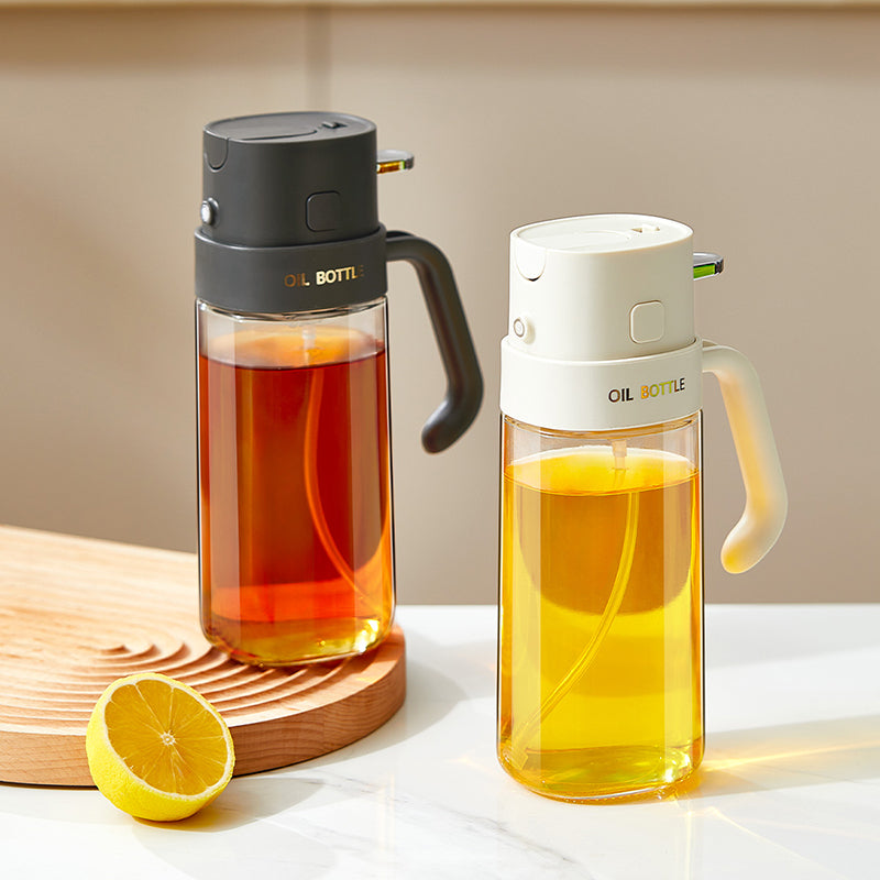 P&M Essentials+ 16oz 2 in 1 Olive Oil Dispenser for Kitchen - Available in Black, Green, and White