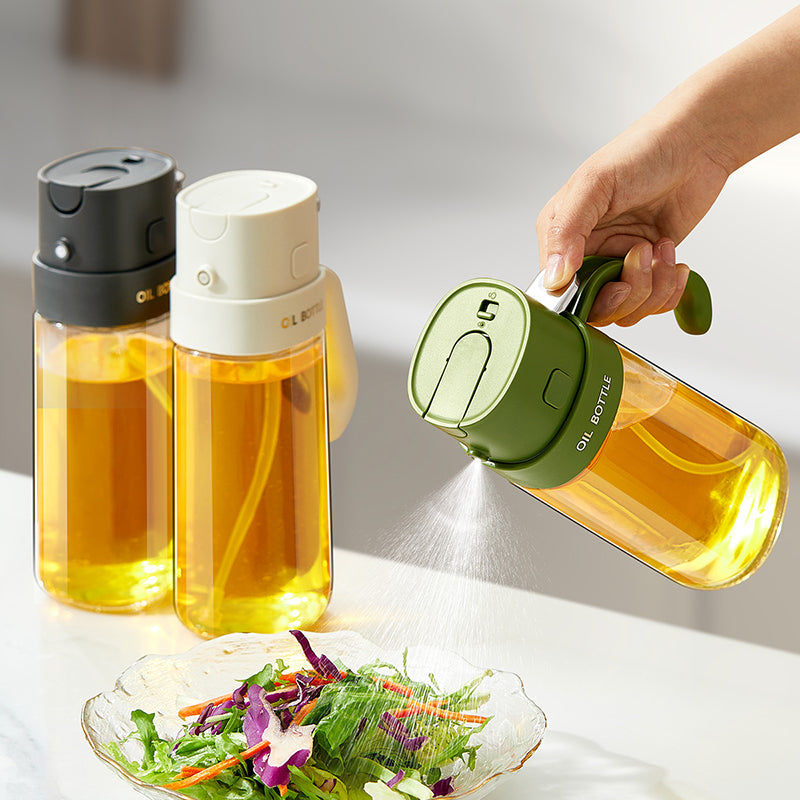 P&M Essentials+ 16oz 2 in 1 Olive Oil Dispenser for Kitchen - Available in Black, Green, and White