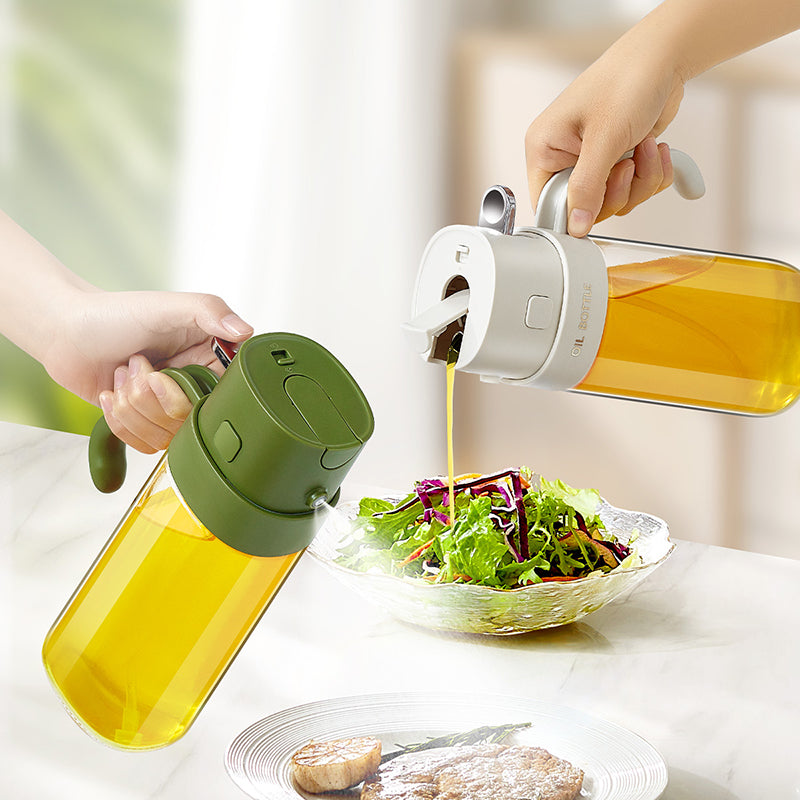 P&M Essentials+ 16oz 2 in 1 Olive Oil Dispenser for Kitchen - Available in Black, Green, and White