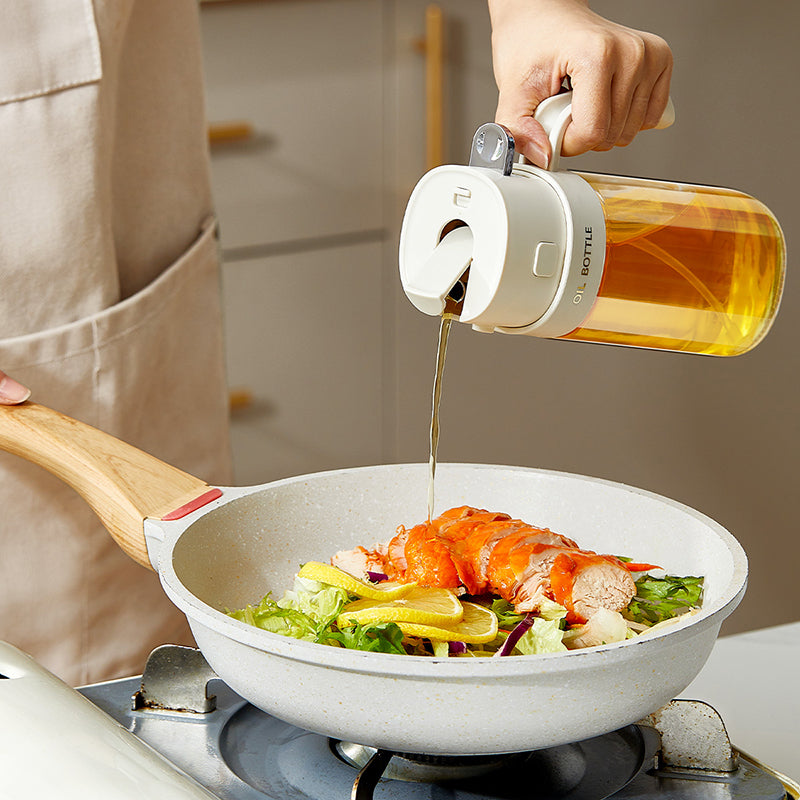 P&M Essentials+ 16oz 2 in 1 Olive Oil Dispenser for Kitchen - Available in Black, Green, and White