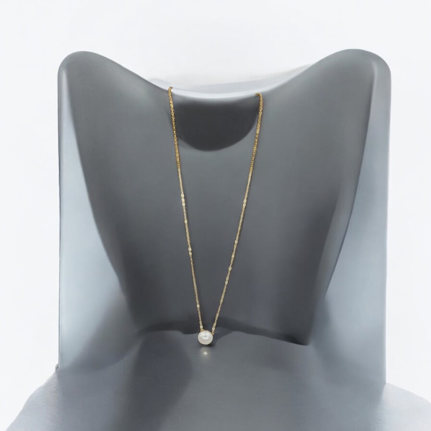 P&M Essentials+ Handpicked AAA+ Freshwater Cultured Single Pearl Necklace Pendant | Gold Necklaces for Women