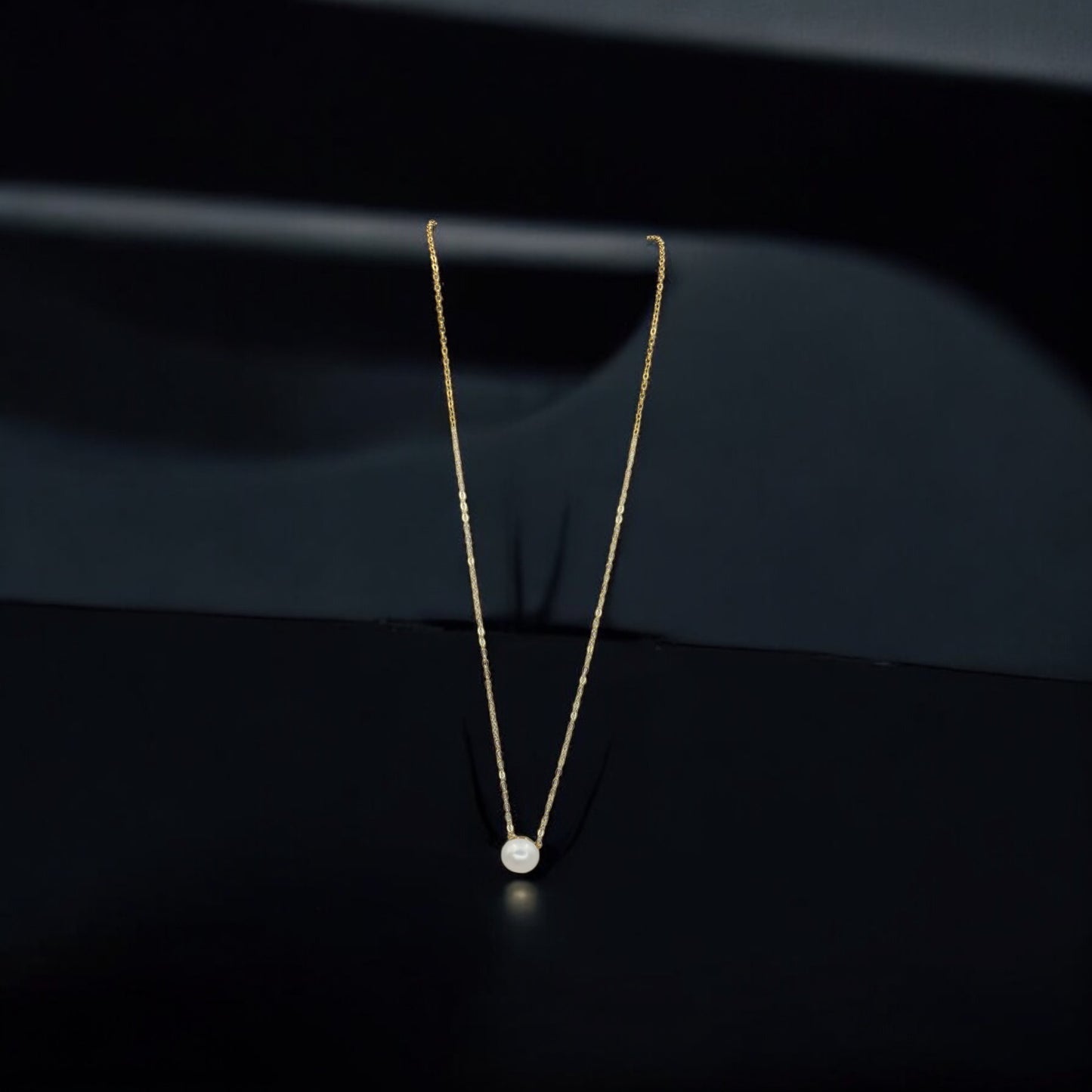 P&M Essentials+ Handpicked AAA+ Freshwater Cultured Single Pearl Necklace Pendant | Gold Necklaces for Women