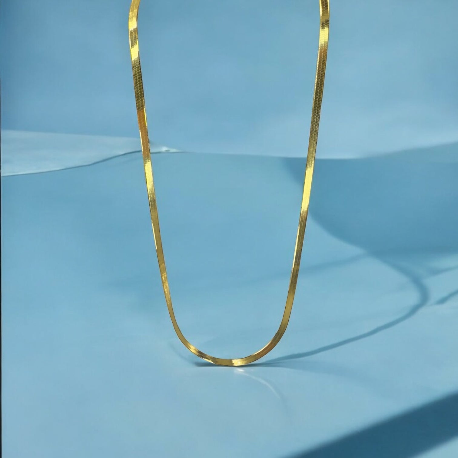 P&M Essentials+ 14K Gold Plated Snake Chain Adjustable Necklace | Sleek and Minimalist Gold Necklace for Women
