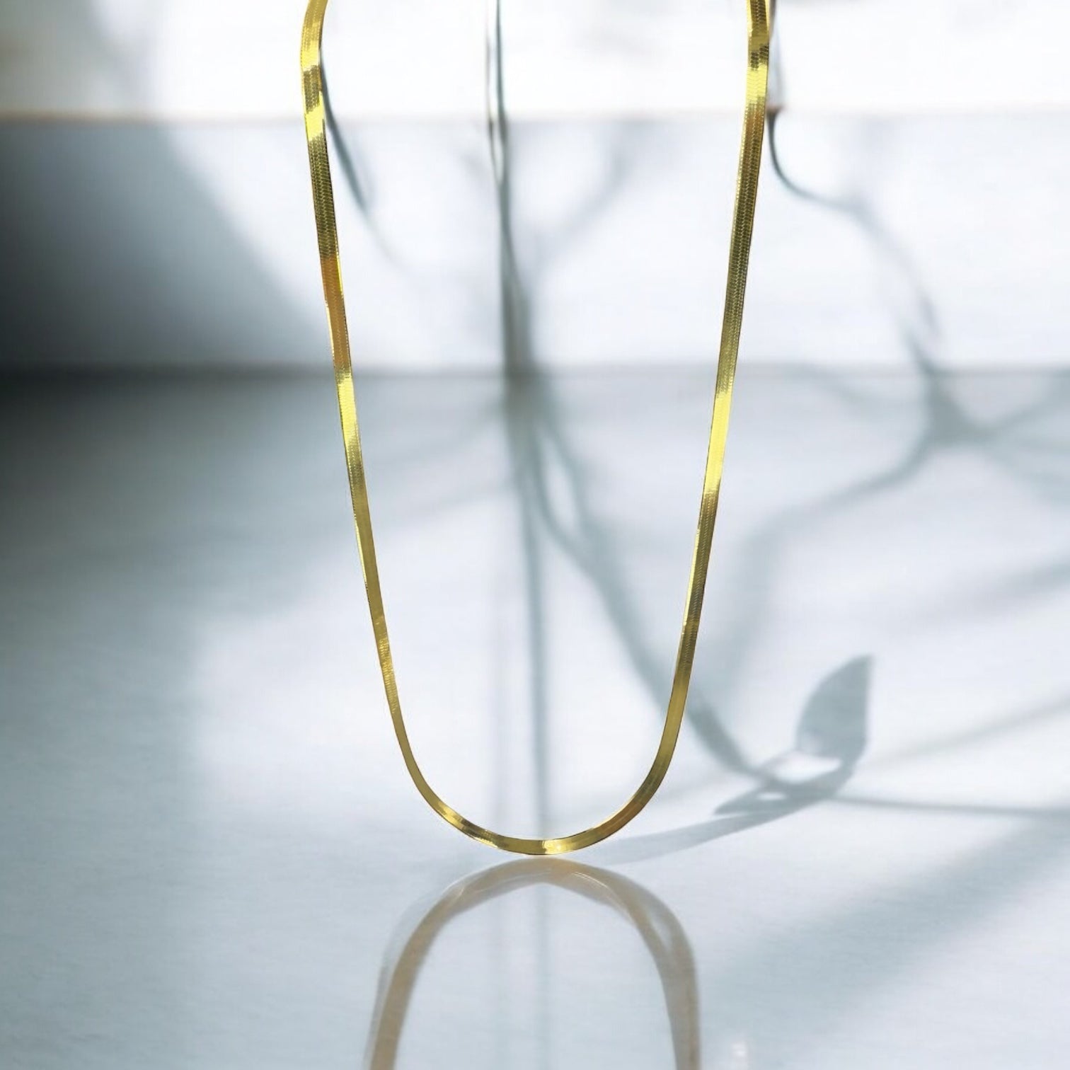 P&M Essentials+ 14K Gold Plated Snake Chain Adjustable Necklace | Sleek and Minimalist Gold Necklace for Women