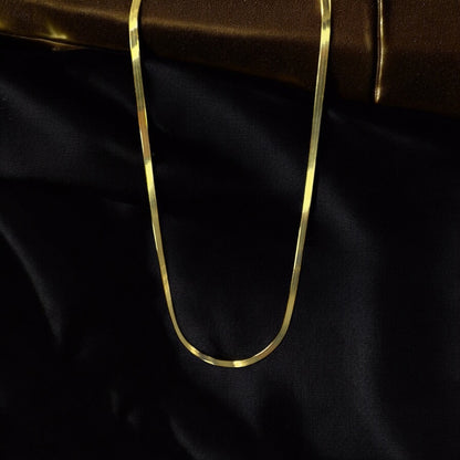 P&M Essentials+ 14K Gold Plated Snake Chain Adjustable Necklace | Sleek and Minimalist Gold Necklace for Women
