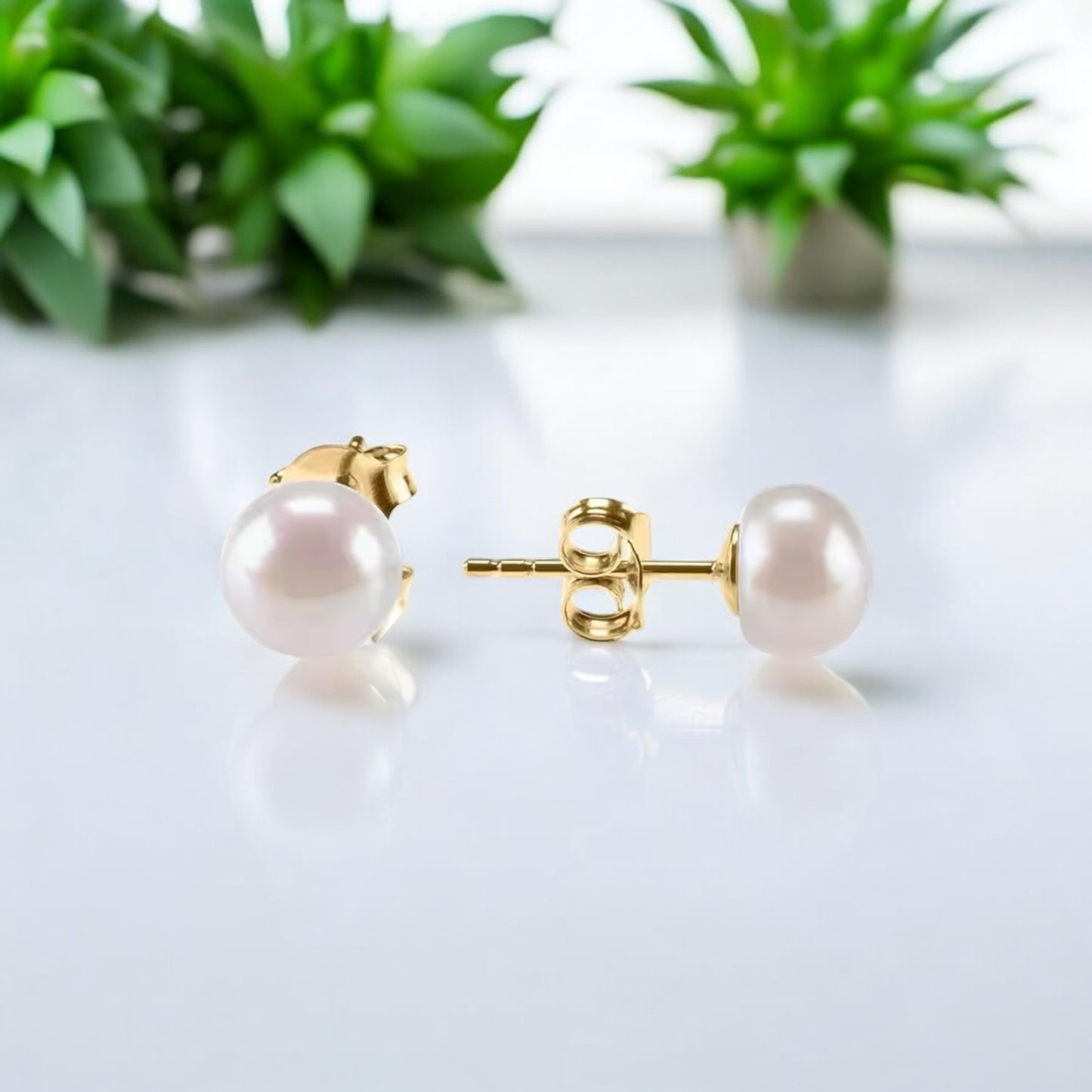 P&M Essentials+ Sterling Silver AAA+ Quality Handpicked Freshwater Cultured Stud Pearl Earrings 6mm